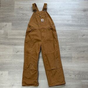 Kids Carhartt Tan Bib Overalls